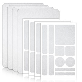 8 Pieces Cell Phone Grip Tape, Anti-Slip Grip Stickers Adhesive Rubberized Decal Stickers Traction Grips Decal Sticker Textured Finger Grip-Stickers for Phones Tablet Computer Gaming Mouse (Clear)