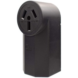 AIDA 50 Amp 125/250 Volt 10-50R 3-Pole, 3-Wire Surface Mount Power Dryer Receptacle Outlet, Back Wire, AL/CU, UL Listed, 030706