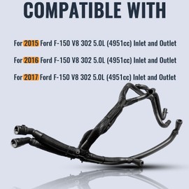 FL3Z-18472-K 626-802 Engine Heater Hose Assembly Inlet & Outlet Assembly Compatible With Ford F-150 5.0L 2015 2016 2017