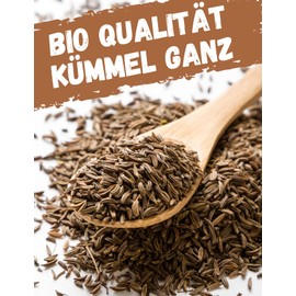 Organic Caraway Seeds 200 g Cumin Seeds Caraway Seeds Meadow Cumin | Cooking Baking Bread Spice Cumin Tea | Organic Organic Quality DE-ÖKO-039 | Caraway Seeds | OmVeda Spices