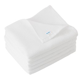 Muko Towel Antibacterial and Deodorant Towel for Beauty Salon and Spa, Commercial Use, Quick Dry, Made in Japan (White, Face Towel)