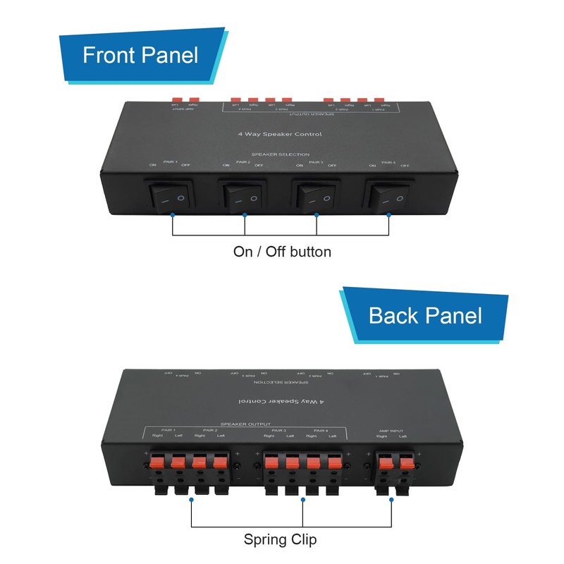 ADWITS 4 Channel Passive Speaker Selection, 4 Zone Sound Distributor