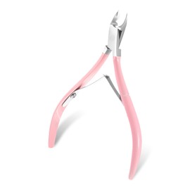 Cuticle Trimmer Stainless Steel Cuticle-Clippers Sharp Full Jaw Cuticle-Cutter Professional Cuticle Remover Nippers for Nails Dead Skin (Pink)