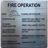 FIRE OPERATION SIGN FOR ELEVATOR (Brush Silver Aluminum, SIZE6X6INCH, DOUBLE