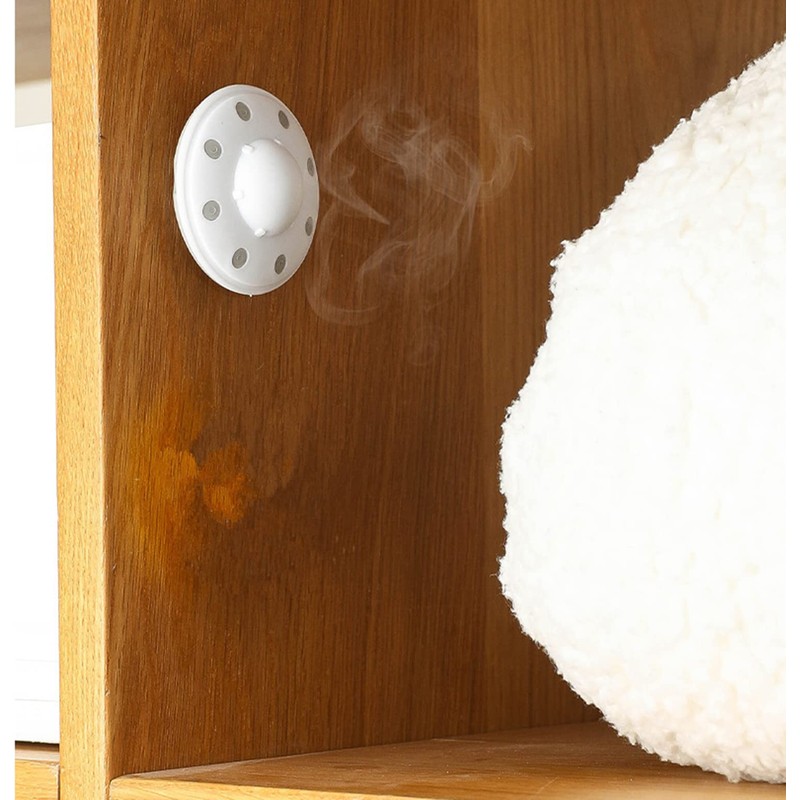 HomeNite 6 Pack Moth Ball Case with Adhesive Wall Sticker,
