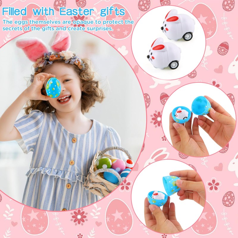 Hyran Pack of 24 Easter Eggs for Hanging, Easter Eggs