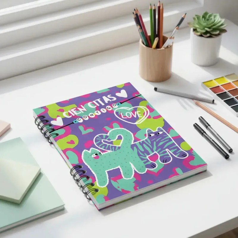 Cuaderno 100 Citas Pareja / Libro Citas / Agenda Citas/amor