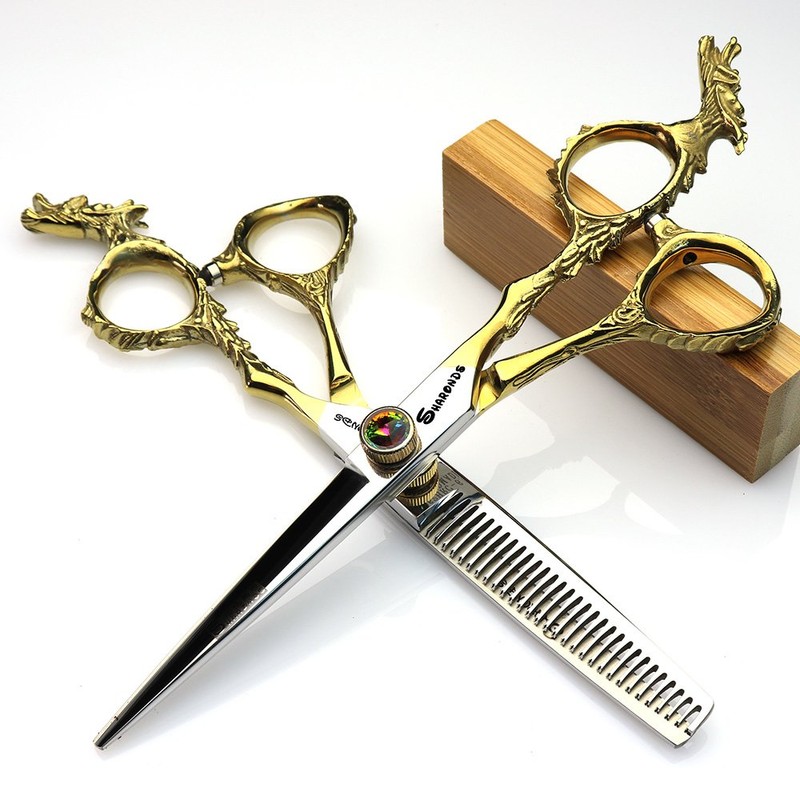 Barber Scissors 6' Professional Hair Scissors and Thinning Scissors +