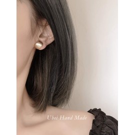 Women's Hoop Earrings, Popular, Small, Non-Pierced Earrings, Adults, Classy, 18k Coating, Elegant, Delicate, Simple, Copper, No Gemstone