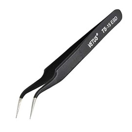 Vetus TS-15 ESD Precision Tweezers Anti Static Curved Tweezers for Jewelry Making Cell Phone Repair Tool