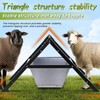 PKNYBZH 2 Pack Heavy-Duty Livestock Feeder Trough, Stainless Steel Goat