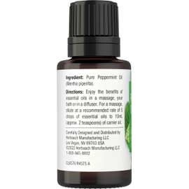 Horbäach Peppermint Essential Oil | .51 fl oz (15mL) | for Massage, Bath, Diffuser, Aroma Spray & More