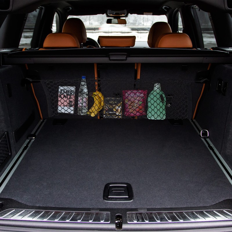 Relaxdays Car Luggage Net Elastic Storage Net Headrest Boot Net