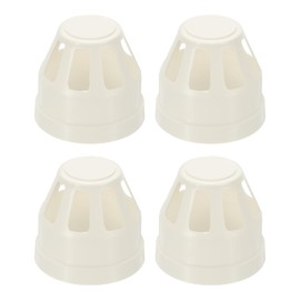 PATIKIL 4 Pcs PVC Drain Pipe Vent Cap, 2 Inch Vent Pipe End Cap Cover Roof Air Vent Round Chimney Caps Air Vent Covers for DWV Pipe Fitting Ventilation Exhaust Systems, White