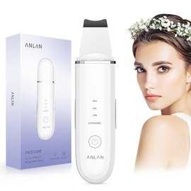 ANLAN Peeling Ultrasónico Facial Skin Scrubber Exfoliación Facial Ultrasónica Limpiador de Poros para Limpieza Facial y Cuidado Facial