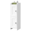 Akxomel Small Bathroom Cabinet with 2 Doors, Narrow Toilet Paper
