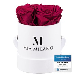 Mia Milano Rose Box with Infinity Roses, Valentine's Day Gift, 3 years shelf life