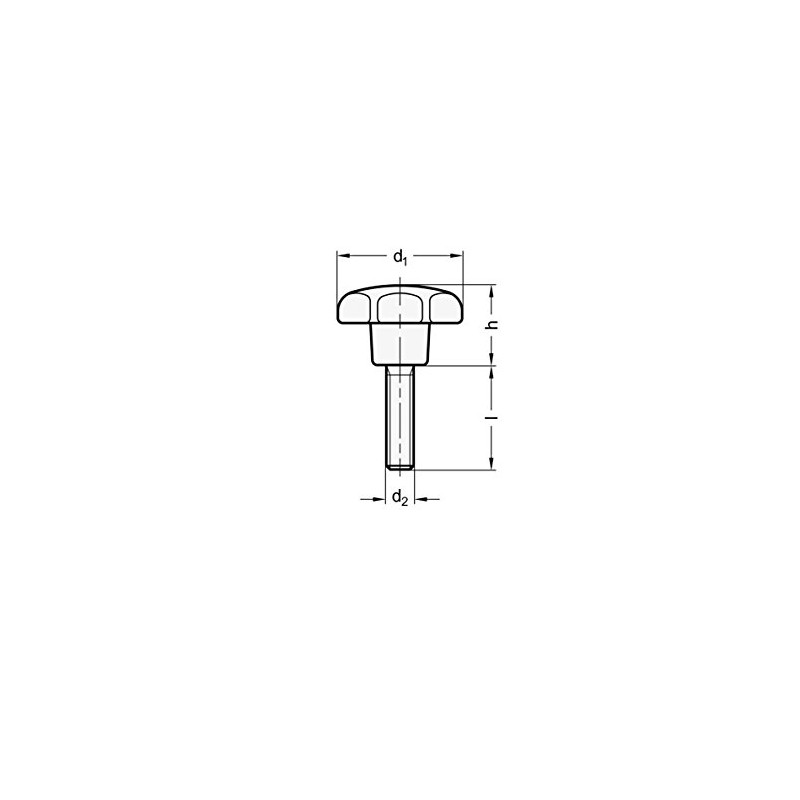 Ganter Standard Star Handle Bolts – Black (Pack of 20)
