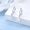 SLUYNZ 925 Sterling Silver Snowflake Dangle Earrings for Women Snowflake