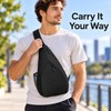 Tennis & Badminton Racket Sling Bag, Adjustable Crossbody Sports Backpack
