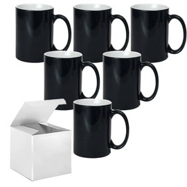 TWISTED ENVY Set of 6 15 oz Magic Mugs Professional Grade Sublimation Mug- Sublimation Series - With Shipping boxes