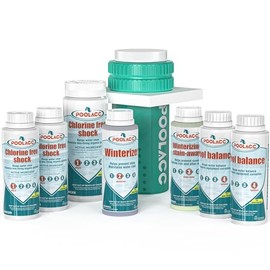 POOLACC All-in-One Winter Pool Closing Kit, Handles Up to 15,000 Gallons for Above-Ground and In-Ground Pools, 4-in-1 Swimming Pool Winterizing Kit with Multiple Accessories
