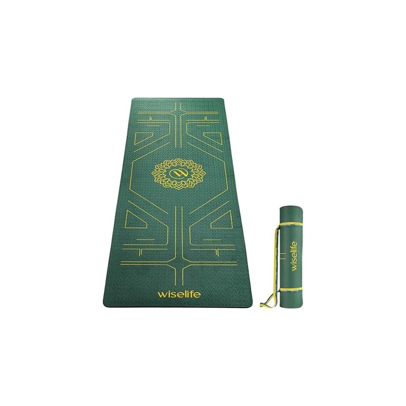 WiseLife TRU - Alfombrilla de yoga de alineación correa de