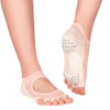 Knitido + Kokoro Pilates Yoga Dance Grip Toe Socks, Carnation