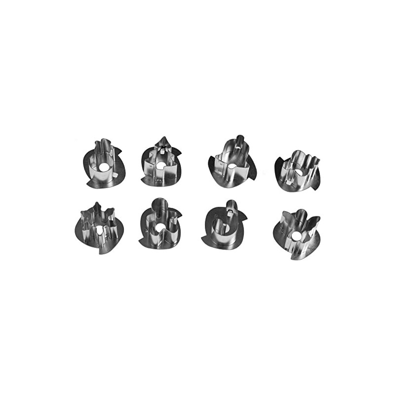Ibili Linzer Cookie Set Christmas with 8 Cutters, Silver/Transparent/Red, 13