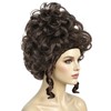 Brown Renaissance Wig Rococo Wigs Curly Colonial Baroque Wig