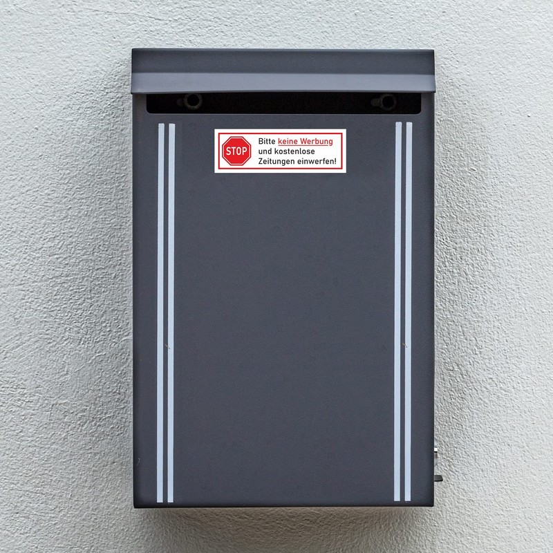 Letterbox Magnet Stop Bitte Keine Werbung und kostenlose Zeitung einfen!