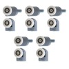 10pcs Shower Door Rollers Quiet Replacement Top Bottom Glass Door