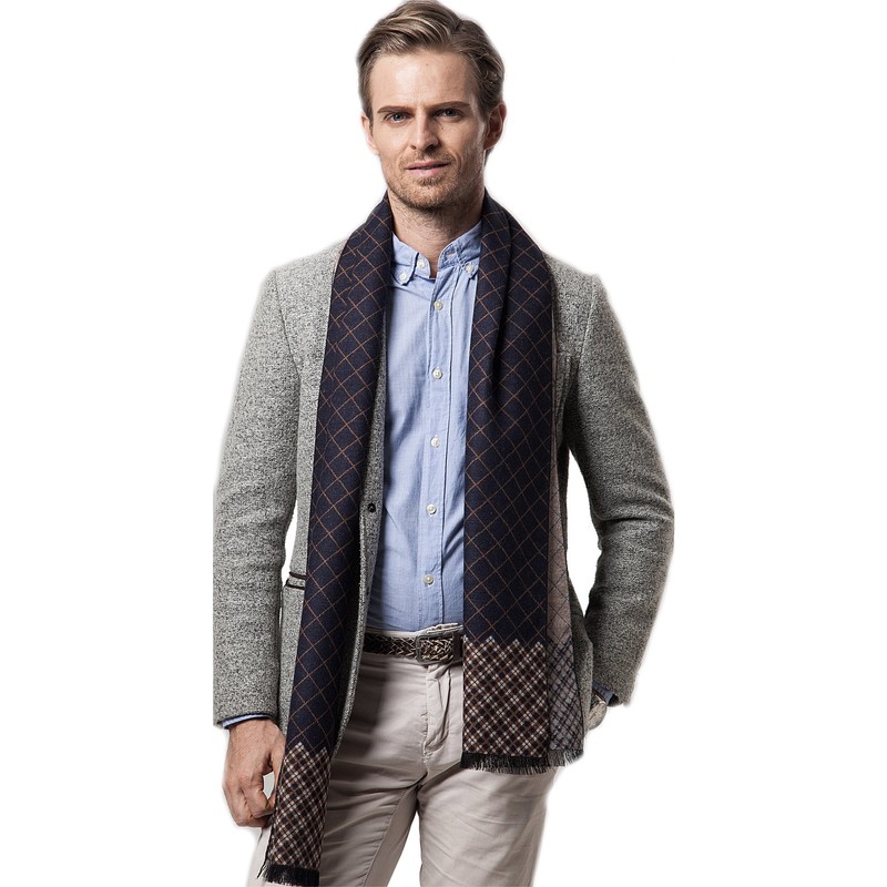 Tuopuda Men's Classic Super Soft Luxurious Cashmere Feel Winter Scarf