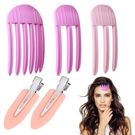 Volume Clips Hair for Fluffy Bangs No Creases Hair Clip - Olumen Hair for Fluffy Pony Hair Clip Curls Hair Styling Set for Voluminous Hairstyles - 3 Piece Set with 2 x 3 Teeth Combs