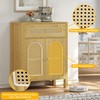 DWVO Sideboard Buffet - Kitchen Storage Cabinet with Rattan Doors,