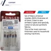 Singer Set of 2 Packs Sewing Needles 2020 90/14 for