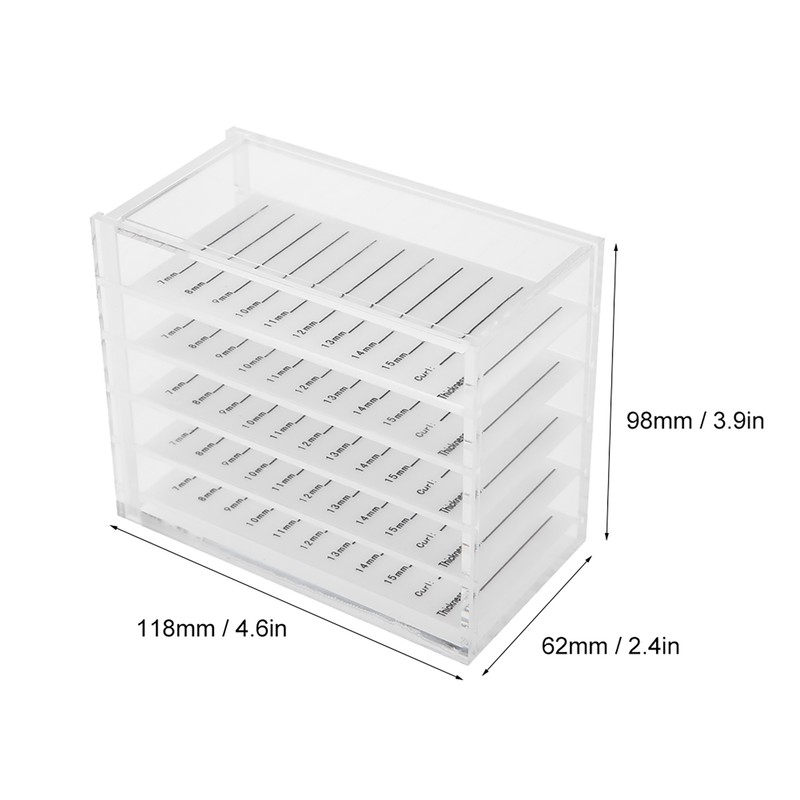 5 Layers Eyelash Extension Storage Box False Eyelash Display Makeup