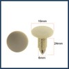 INFINAUTO 50pcs 6mm Hole Beige Push Plastic Rivets Fastener Door
