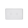 LOUYSGEN Smart Light Switch,2-Button,Aluminum Frame, Neutral Required,2.4GHz, Tuya Smart Life