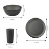 YARRGGU 24 piece Dishes Set for 8,Durable Plastic Plates and