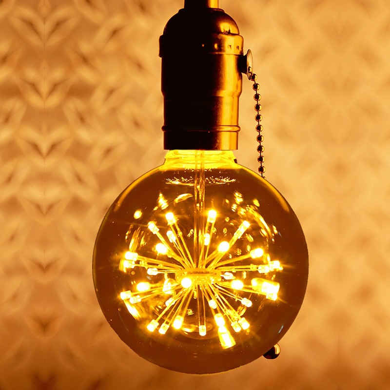 E27/G95 220V Retro Style Filament Light Bulb LED Lamp for
