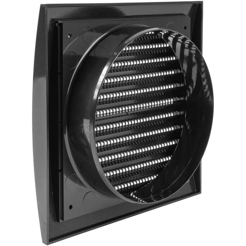 Repa Market 6 Inch Black Dryer Vent Hood/Duct Cover for