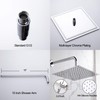 RODDEX Square Rain Shower Head, High Pressure Rainfall Showerhead, Large