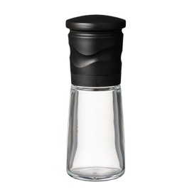 Kyocera Mill 90ml Ceramic Salt & Pepper Crystal Salt Rock Salt Pepper Spices Sansho Seasoning Container Coarseness Adjustment Disassembly Cleaning Black CM-15N-BK