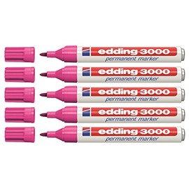 Edding 4-3000009 Permanent Markers Refillable 1.5 - 3 mm (5, Pink)