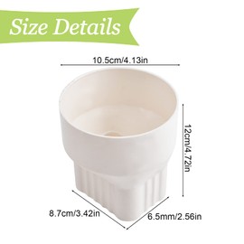 UFURMATE Downspout Adapter, 1 Piece PVC 8.7 x 6.5cm Gutter to Drain Pipe Adapter Plastic Drain Downspout Adapter Rain Gutter Downspout Adapter for Connecting Dia 105mm Drain Pipes (White)