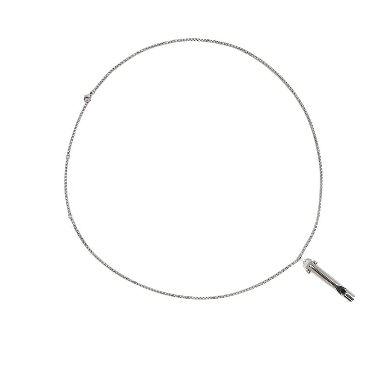 Whistle Pedant Necklace Reduce Anxiety Cylindrical Deep Breathing Stress Relief