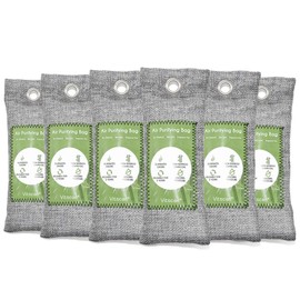 6 Pack Bamboo Charcoal Air Purifying Bag, Activated Charcoal Bags Odor Absorber, Moisture Absorber, Natural Car Air Freshener, Shoe Deodorizer, Odor Eliminators For Home, Pet, Closet