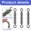 BEPSYOM 12 Pcs Spin Fishing Accessories Fishing Swivel Link, Spinning