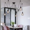 Industrial Pendant Lighting 5 Heads, Adjustable DIY Vintage Style Spider